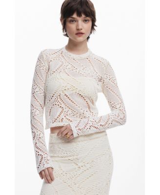 Women's Long sleeve crochet T-shirt