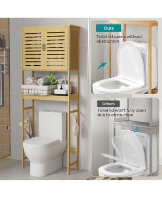 Freestanding Bathroom Space-saver Storage Cabinet Over The Toilet Storage Shelf