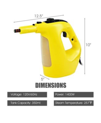 Handheld MultiPurpose Steam Cleaner with 17 Pieces, 350ml Large Capacity Steam Mop Continuous Fill water, Portable Chemical-Free Steamer for Home Use Carpet, Floors, Windows, 1400W