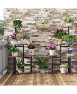 Corner 6-Tier Tall Plant Stand – Tiered Indoor Flower Shelf & Planter Organizer for Living Room or Balcony
