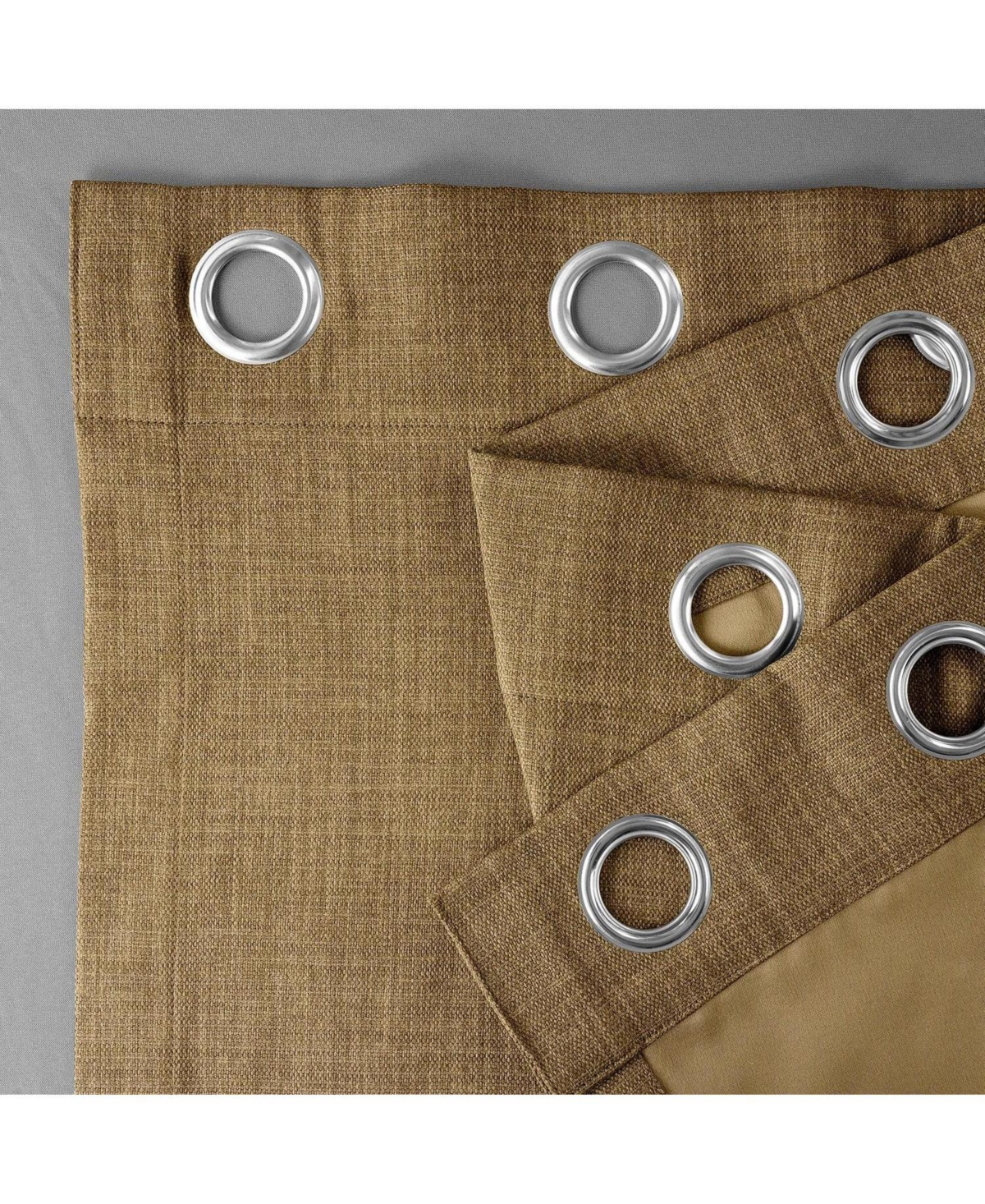 Half Price Drapes Grommet Textured Faux Linen Room Darkening Curtain In Neutral