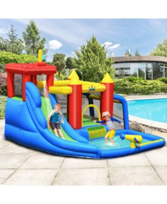 Inflatable Bounce House with Water Slide & Splash Pool Fun Outdoor Playset