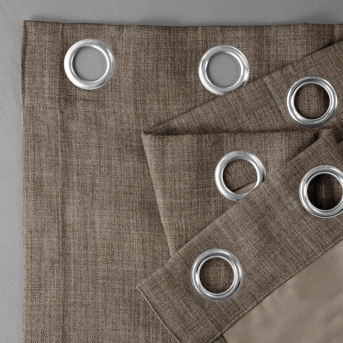 Half Price Drapes Grommet Textured Faux Linen Room Darkening Curtain