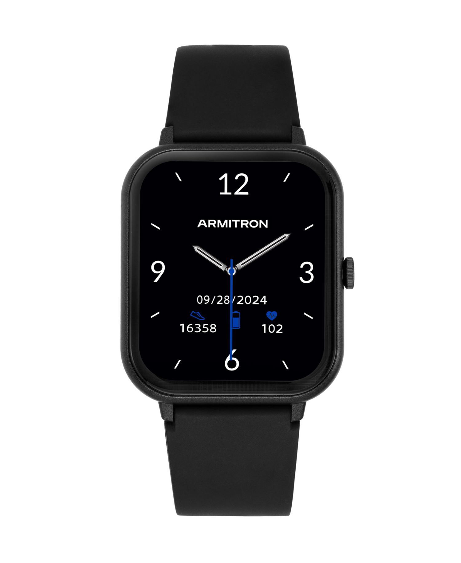 Connect Eclipse Black Silicone Smartwatch, 45mm