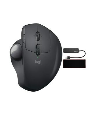 MX Ergo Advanced Wireless Trackball with Extended Mouse Pad Bundle