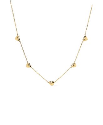 Lev Mini Station 14K Gold-Plated Heart Necklace