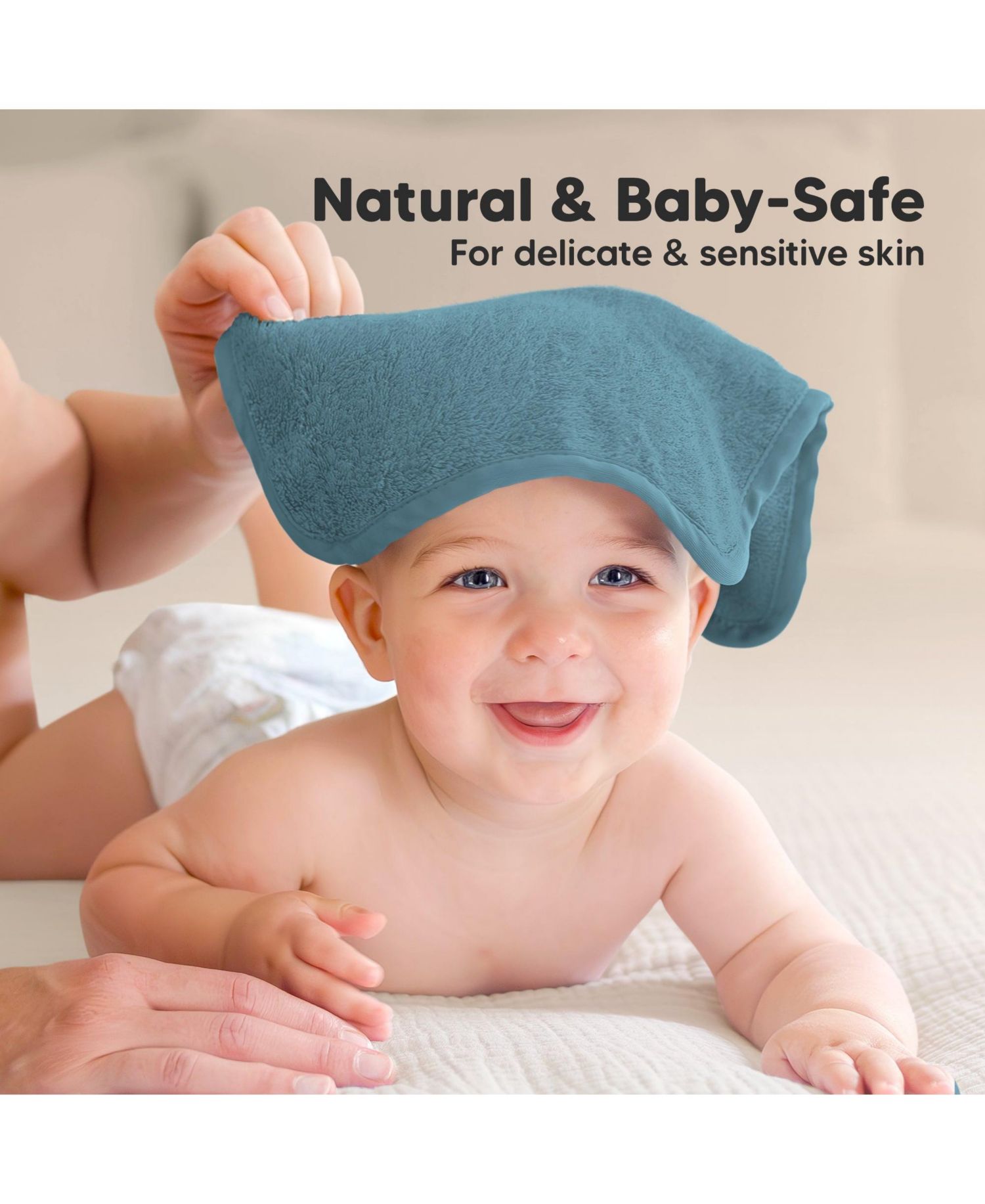 6pk Deluxe Baby Washcloths, Organic and Soft Baby Wash Cloth, Baby Bath Towel, Face Cloths