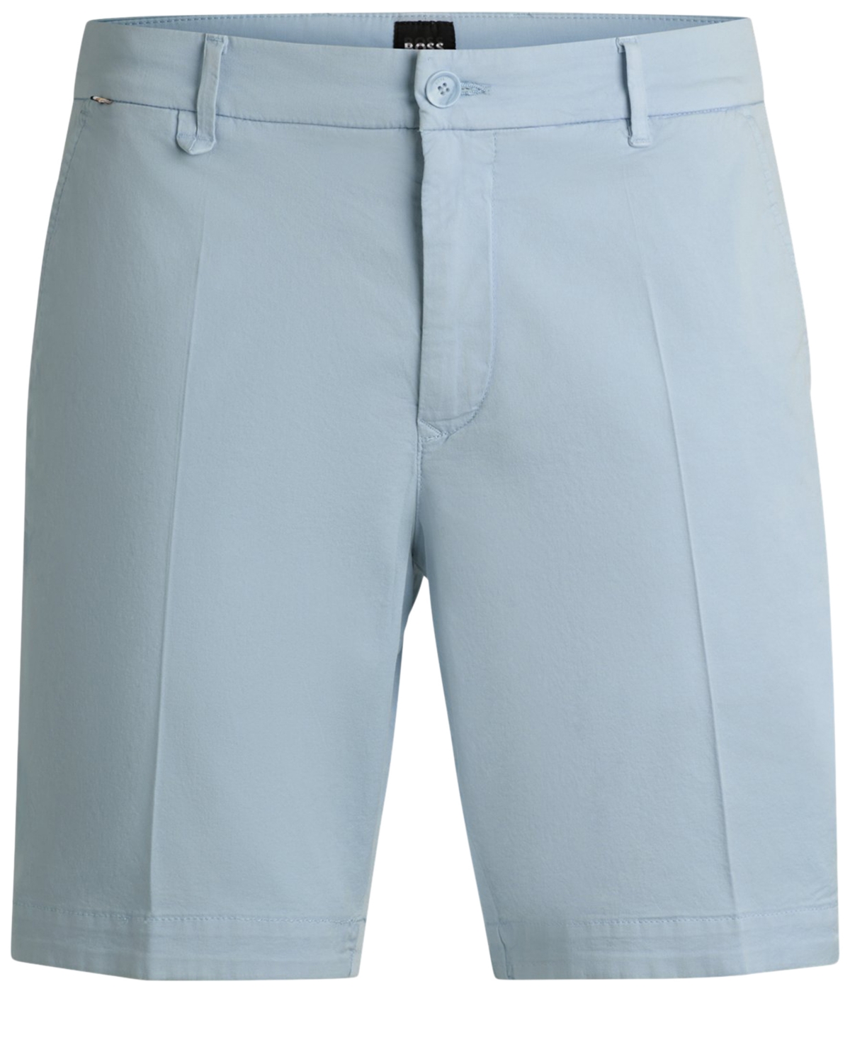 Hugo Boss Boss By  Men's Cotton-twill Slim-fit Shorts In Open Blue
