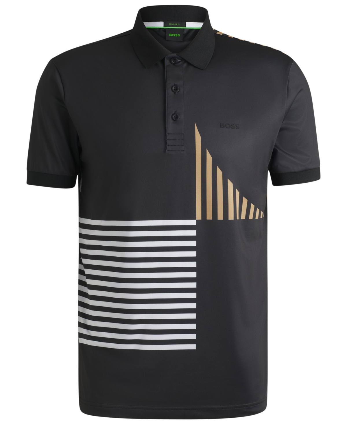 Hugo Boss Boss Technical Fabric Polo Shirt In Black