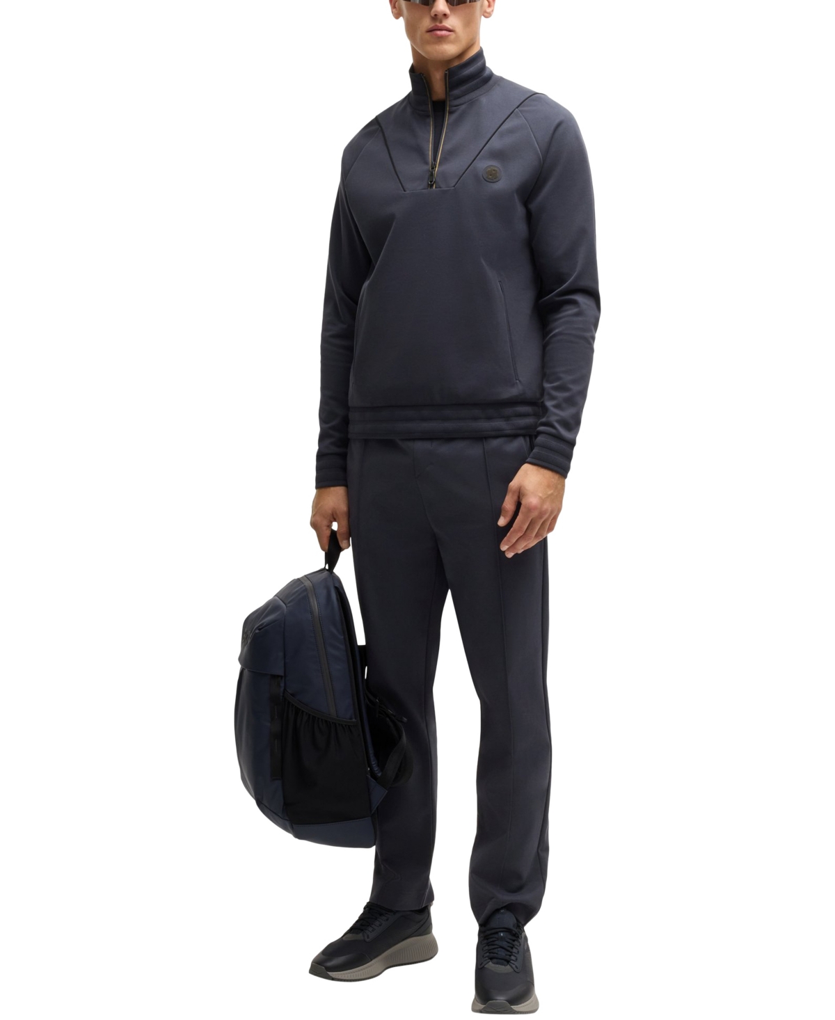 Hugo Boss Boss By  Men's Double B Monogram Tracksuit Bottoms In Dark Blue