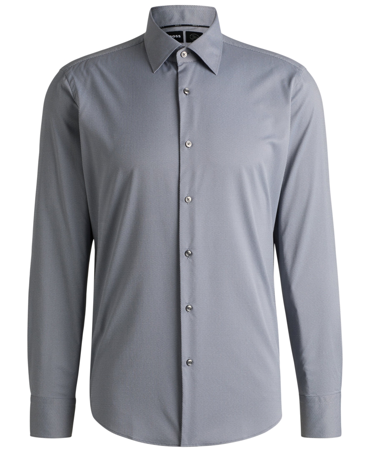 HUGO BOSS BOSS BY HUGO BOSS MEN'S STRUCTURED STRETCH REGULAR-FIT DRESS SHIRT