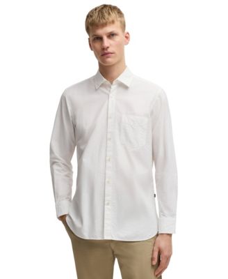 Hugo Boss - Men's Cotton Dobby Regular-Fit Shirt