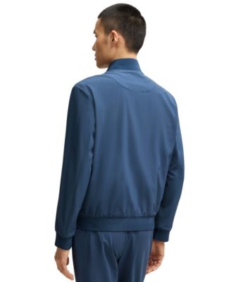 Men's Knitted Trim Slim-Fit Blouson Jacket