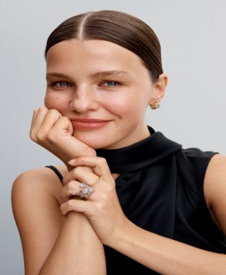 Sterling Silver Double Band Heart Ring