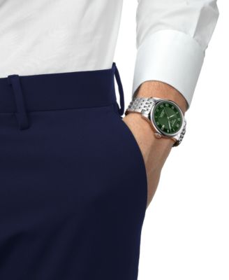 Men's Swiss Automatic Le Locle Powermatic 80 Stainless Steel Bracelet Watch 39mm