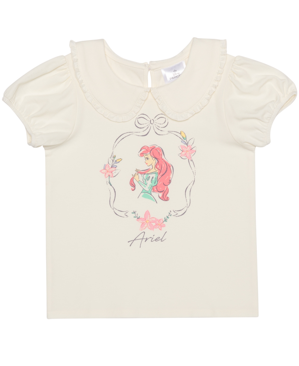 Disney Toddler & Little Girls 2-pc. Minnie Mouse Kindness Printed Flutter-sleeve T-shirt & Tulle Skirt Set In Ivory