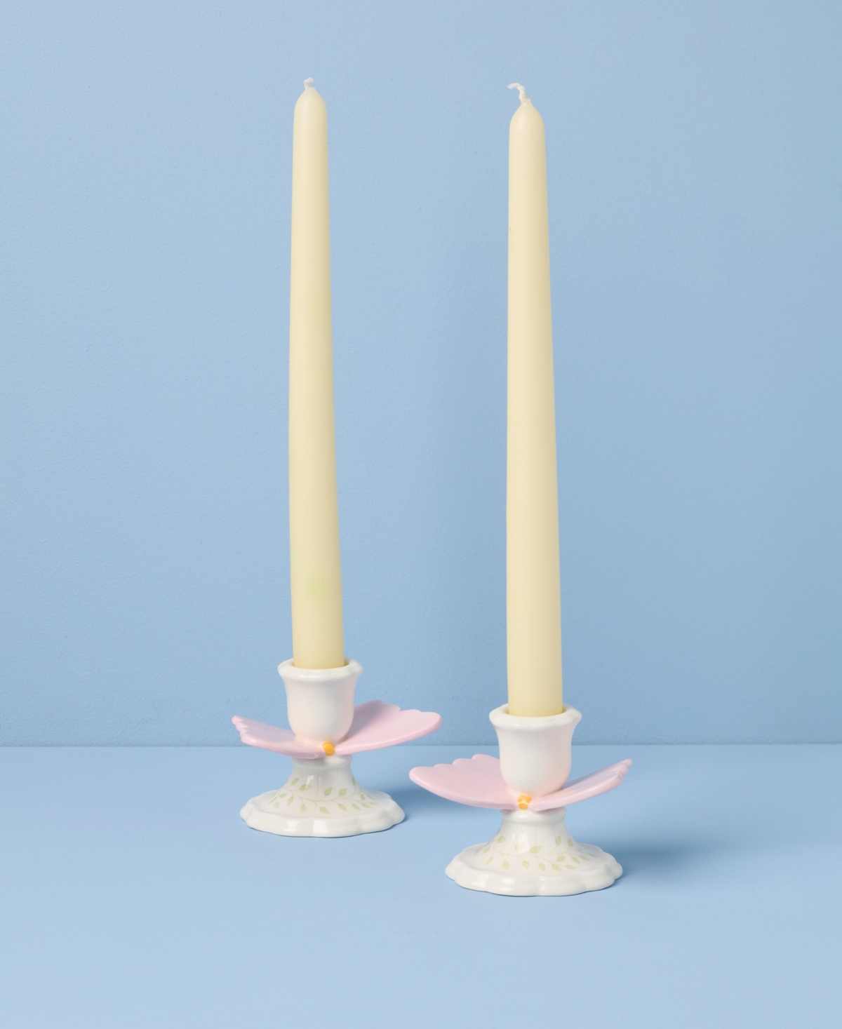 Lenox Butterfly Meadow Candlestick Holders, Set Of 2 In Multi