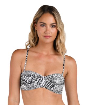 La Blanca - Women's Dream Catcher Twisted Bandeau Bikini Top