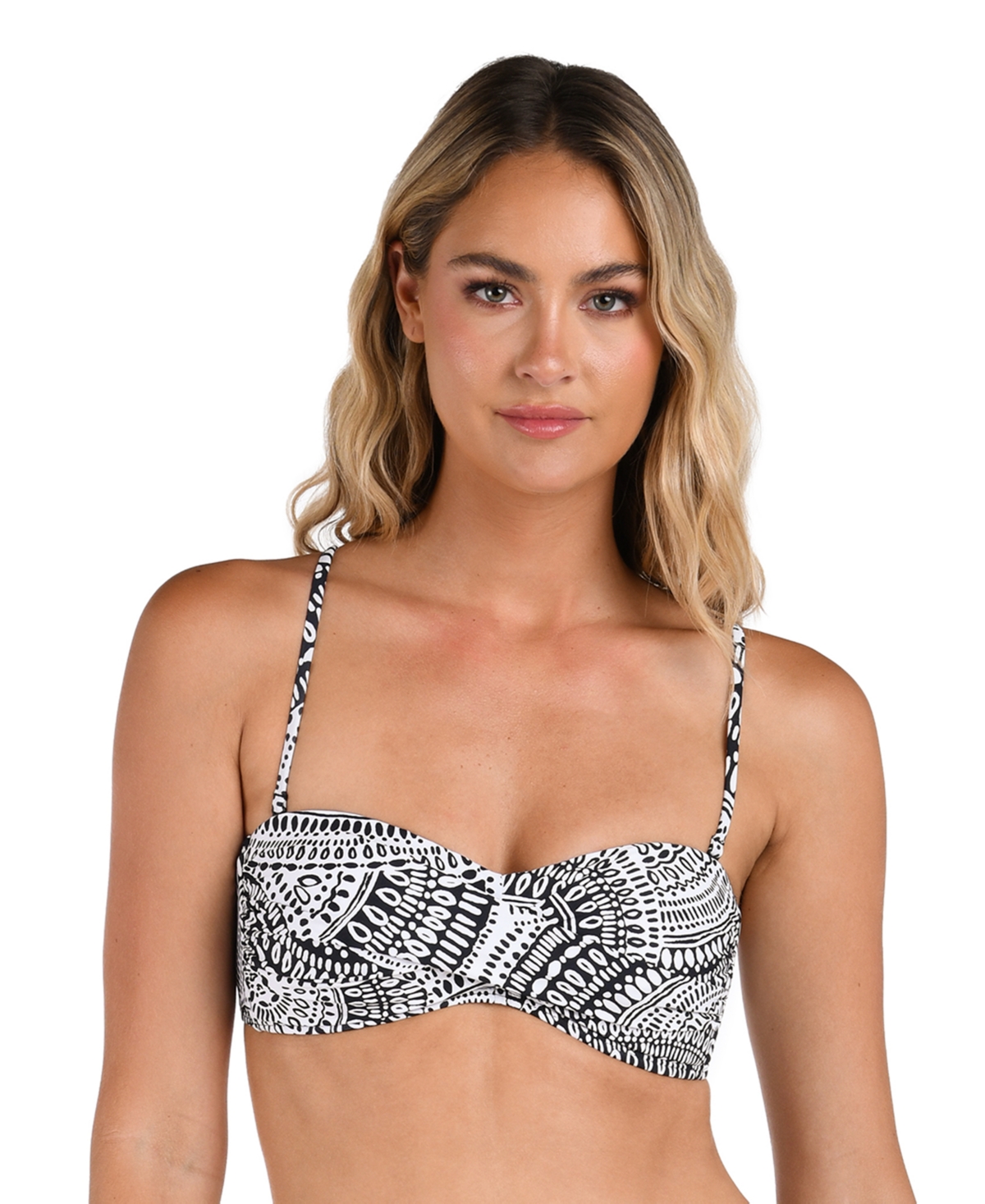 La Blanca Women's Dream Catcher Twisted Bandeau Bikini Top