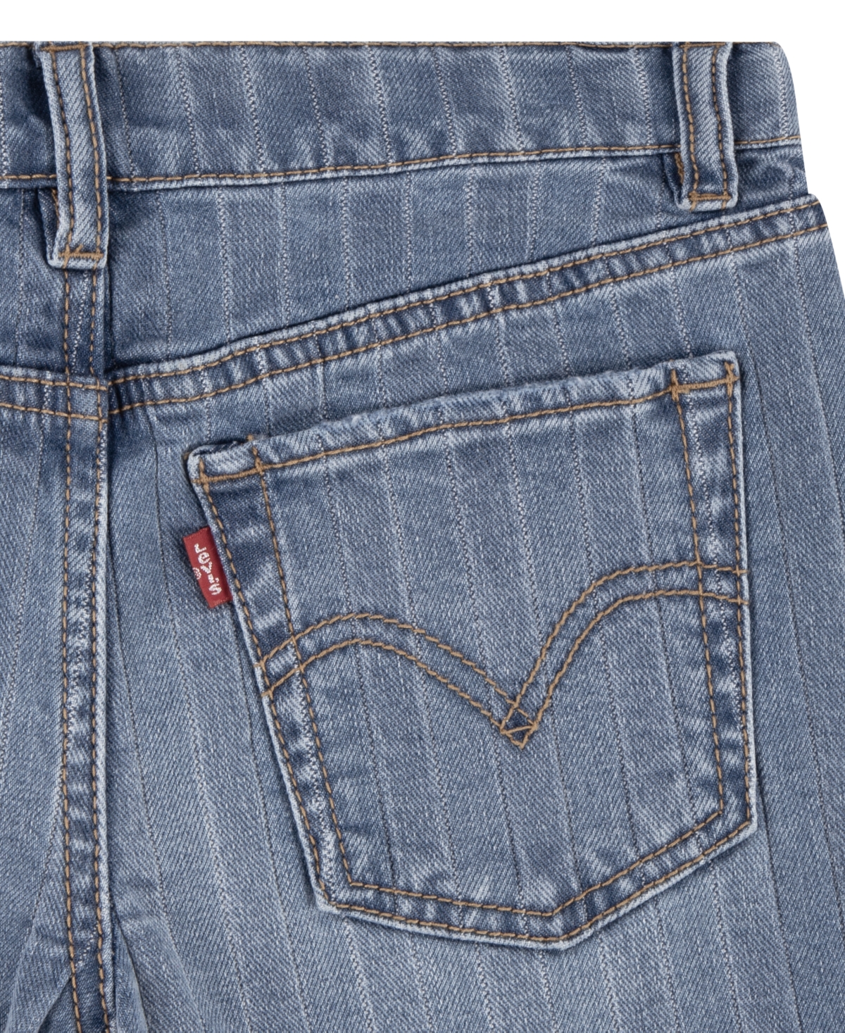 Levi's Big Girls Textured Striped Wide Leg Jeans In Joshua Tree