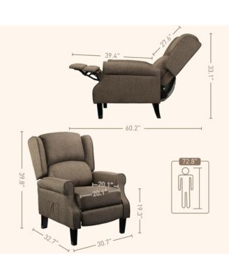 Massage Recliner Sofa with Heat Function, Remote Control,