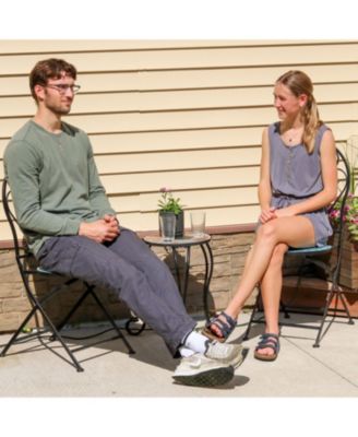 Mosaic Tile Bistro Chair with Iron Frame - Multicolor - 2-Pack