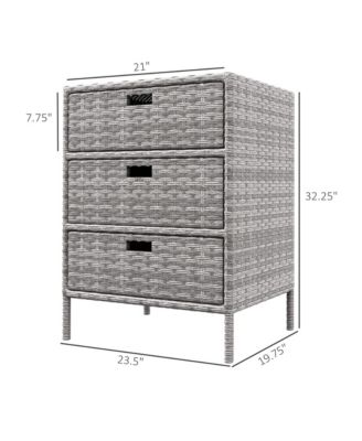 Patio Wicker Pool Cabinet, Rat Storage Cabinet Organizer