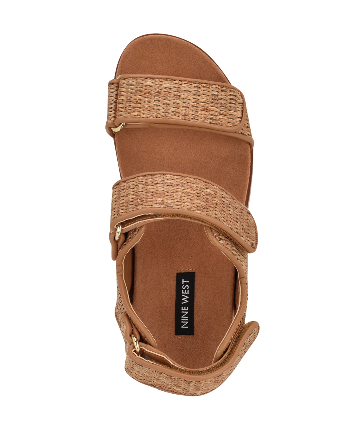 Nine West Heavin Platform Wedge Sandal In Dark Natural
