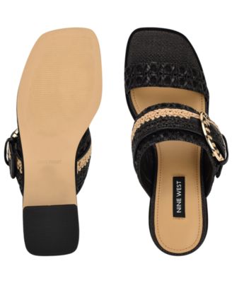 【NINE WEST】Ebels ブロックヒール スライドサンダル Ebels Block Heel Slide Sandals – Nine West