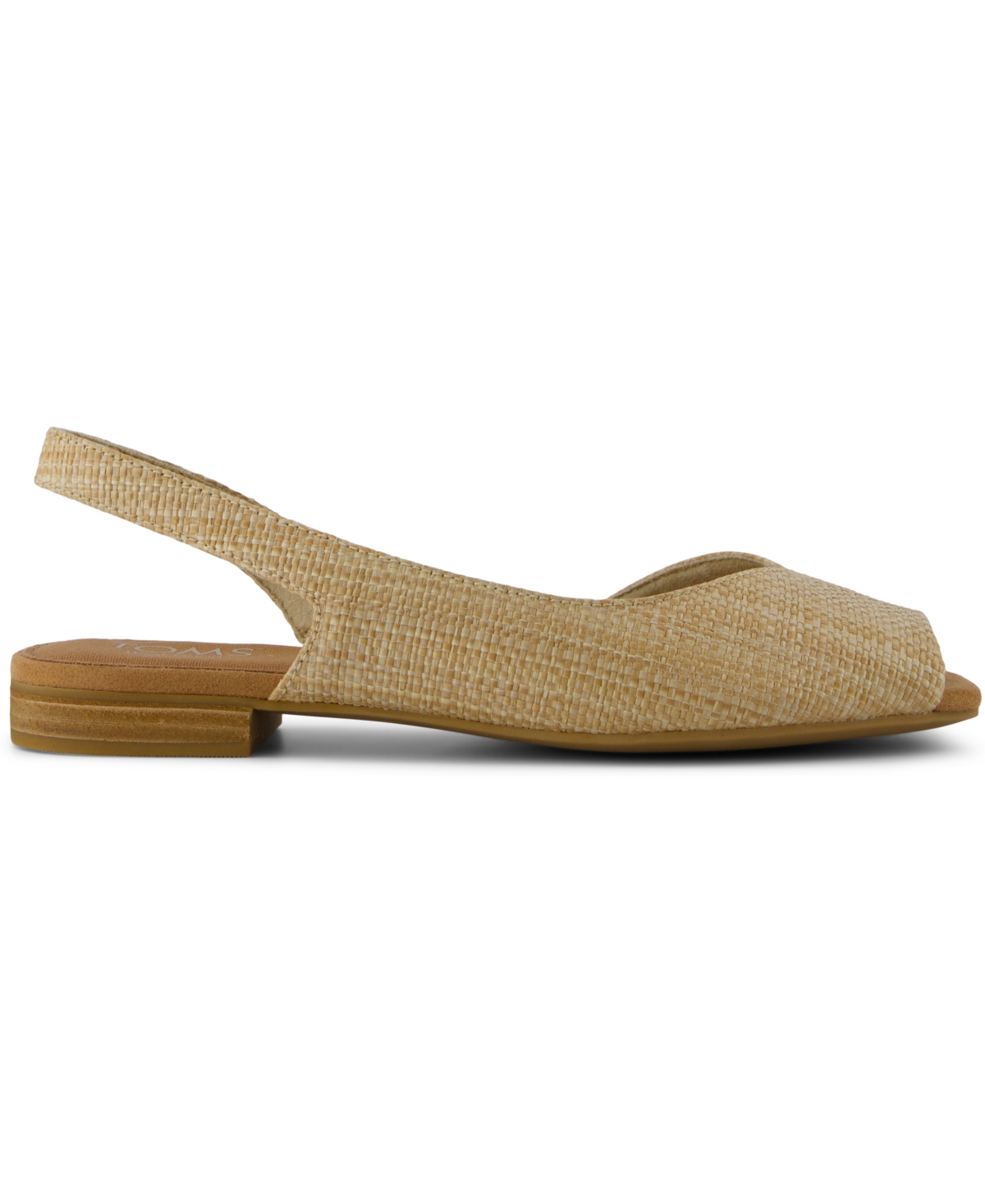 TOMS WOMEN'S BRIELLA OPEN TOE SLINGBACK FLAT SANDALS 