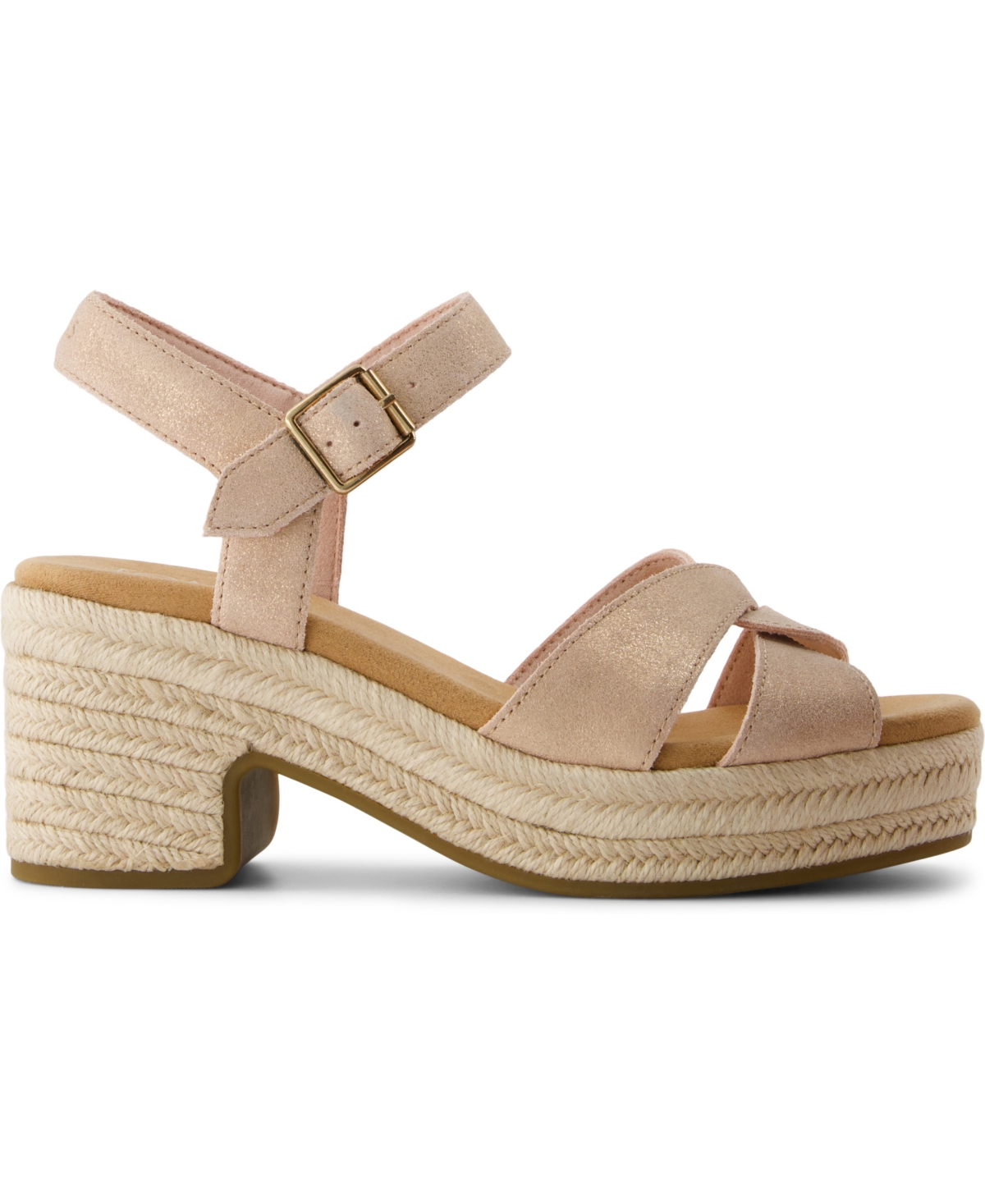 TOMS WOMEN'S ISLA OPEN TOE WEDGE SANDALS 