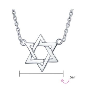 Traditional Magen Judaic Star Of David Pendant Necklace 14K Gold Plated Silver