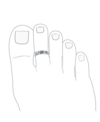 Nautical Aloha Hawaiian Beach Sterling Silver Toe Ring Midi Band