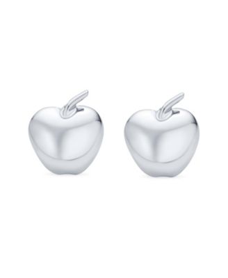Apple Stud Earrings in Rose Gold Plated Sterling Silver