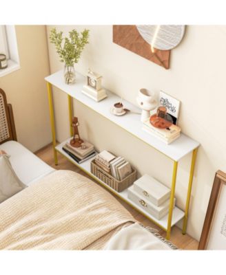 Console Table with Shelf with Dual Anti-Tipping Kits