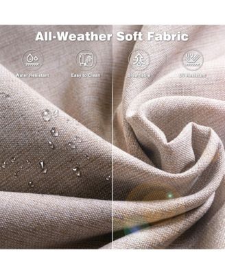 Outdoor Furniture Patio Furniture Conversation Set 5 Pieces All Weather Wicker High Back Couch with Ottomans