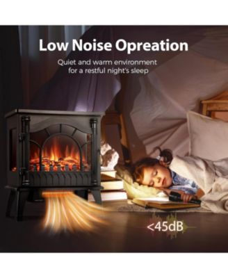 Electric Fireplace Heater, 20" Infrared Fireplace Heater 1000/1500W, 3D Realistic Flames Effect, ETL Certificated, Adjustable Flame Brightness