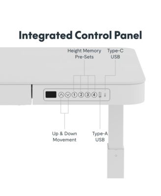 EG9W-E, Electric Height Adjustable Glass Top Standing Desk, Black