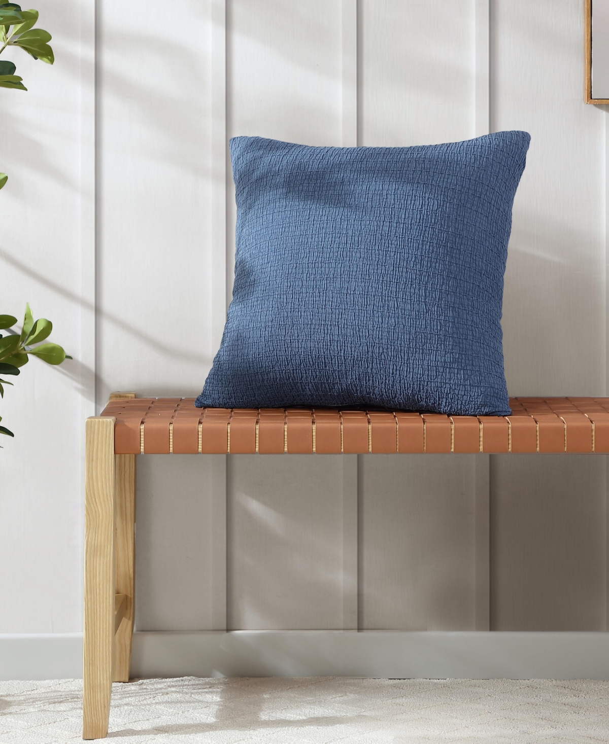 Nautica Wave Texture Square Accent Pillow In Captains Blue