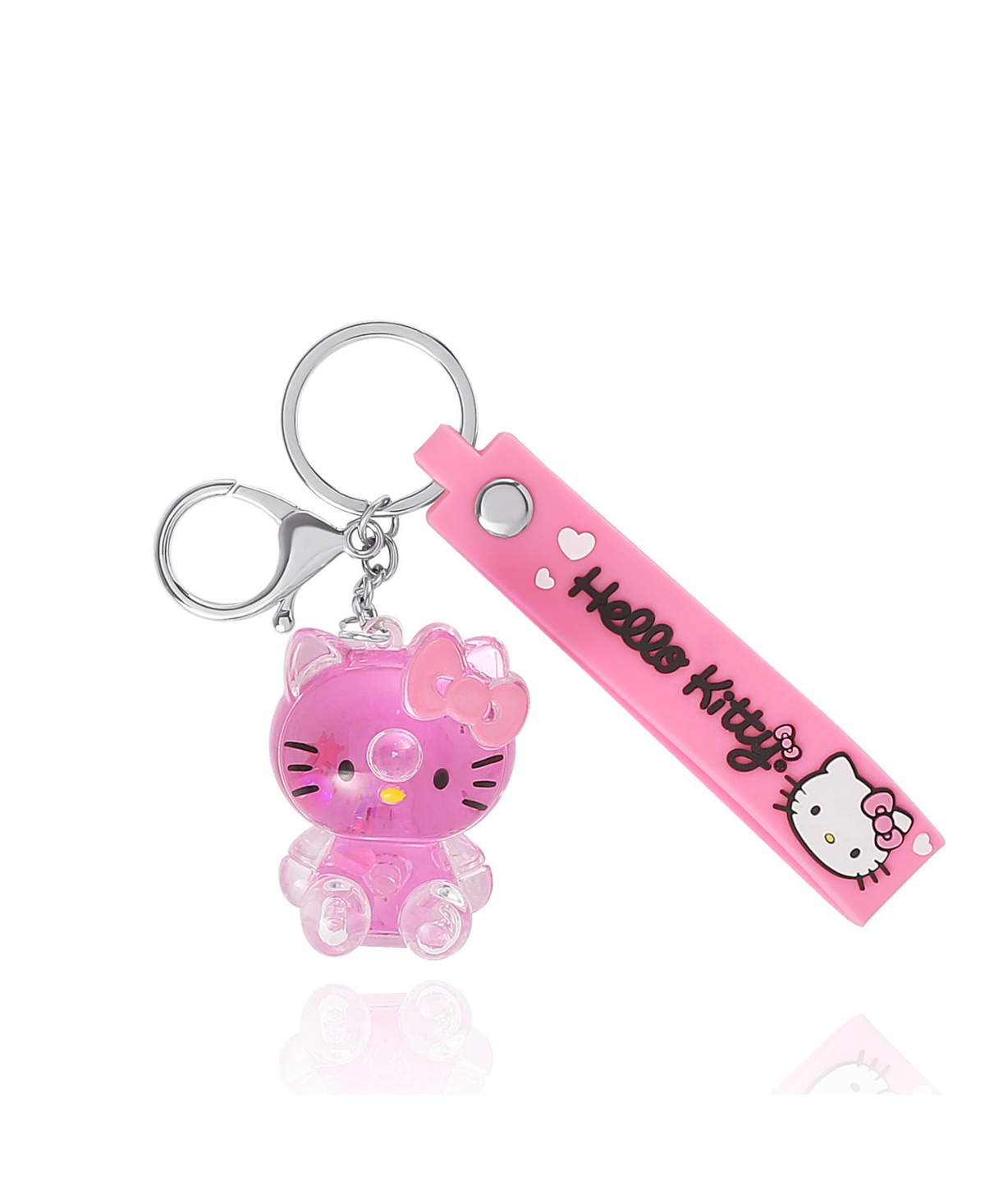 Liquid Keychain with Wrist Strap - Travel Gifts - Pink