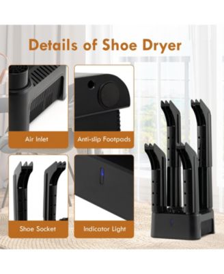 Prevent Odor Mold & Bacteria 4 Shoe Electric Dryer with Timer