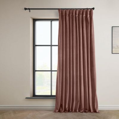 Extra Wide Heritage Plush Velvet Room Darkening Curtain