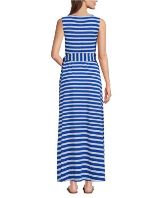 Women's Cotton Modal Sleeveless Tie Waist Maxi Dress