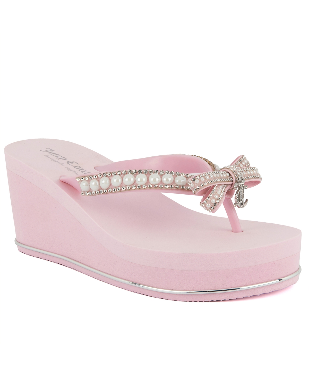 Juicy Couture Women's Uche Eva Wedge Sandals - Blush, White