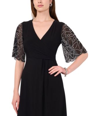 msk v-neck beaded midi dress Vena Beaded Midi Dress