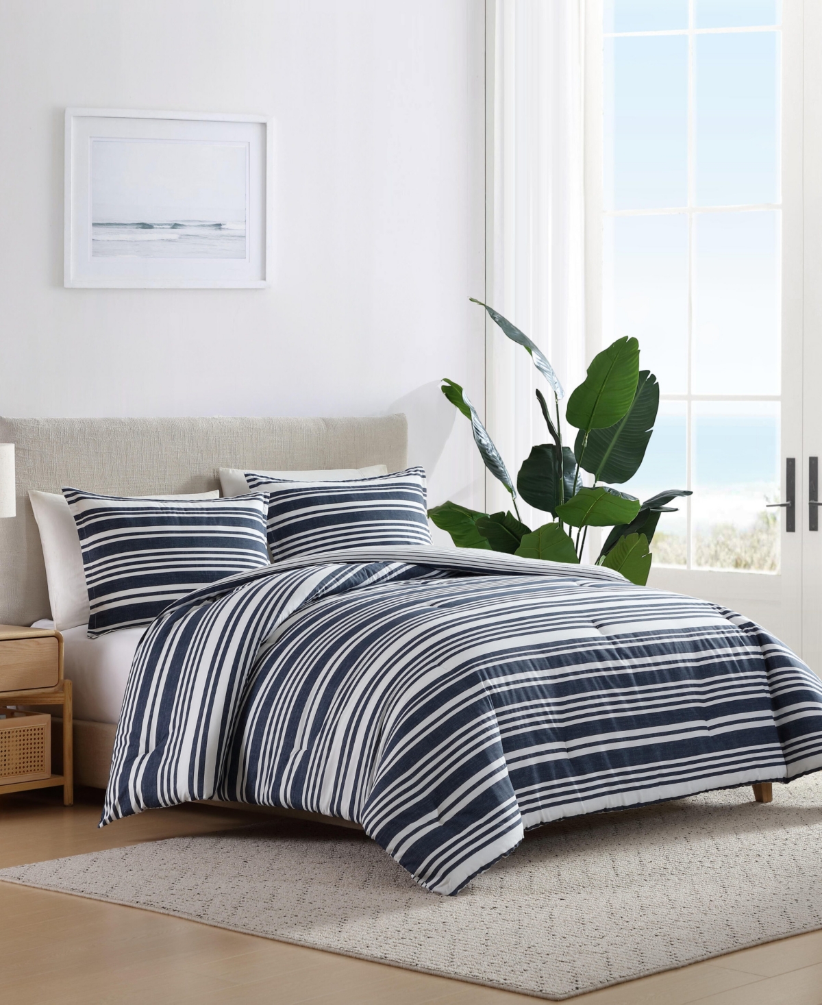 Nautica Coastline Stripe 3-Pc. Comforter Set