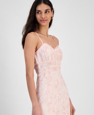 Women's Shirred Midi Slipdress, Exclusively at Macy's
