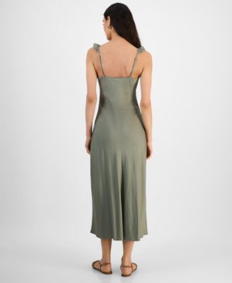 Women's Ruffle-Trim Scoop-Neck Slip Dress, Exclusively at Macy's