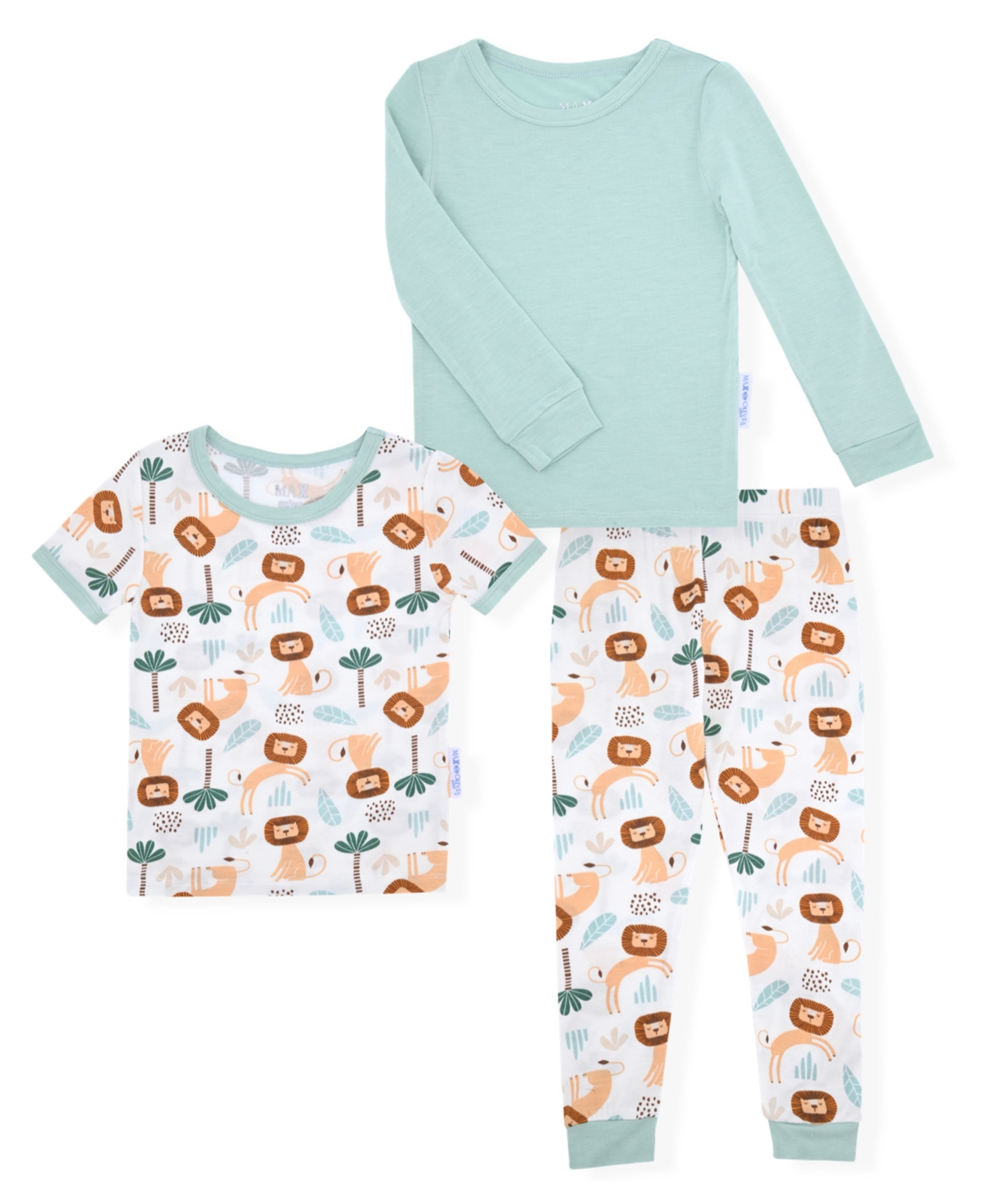 Max & Olivia Baby And Toddler Boys Pajama 3 Piece Set In Green