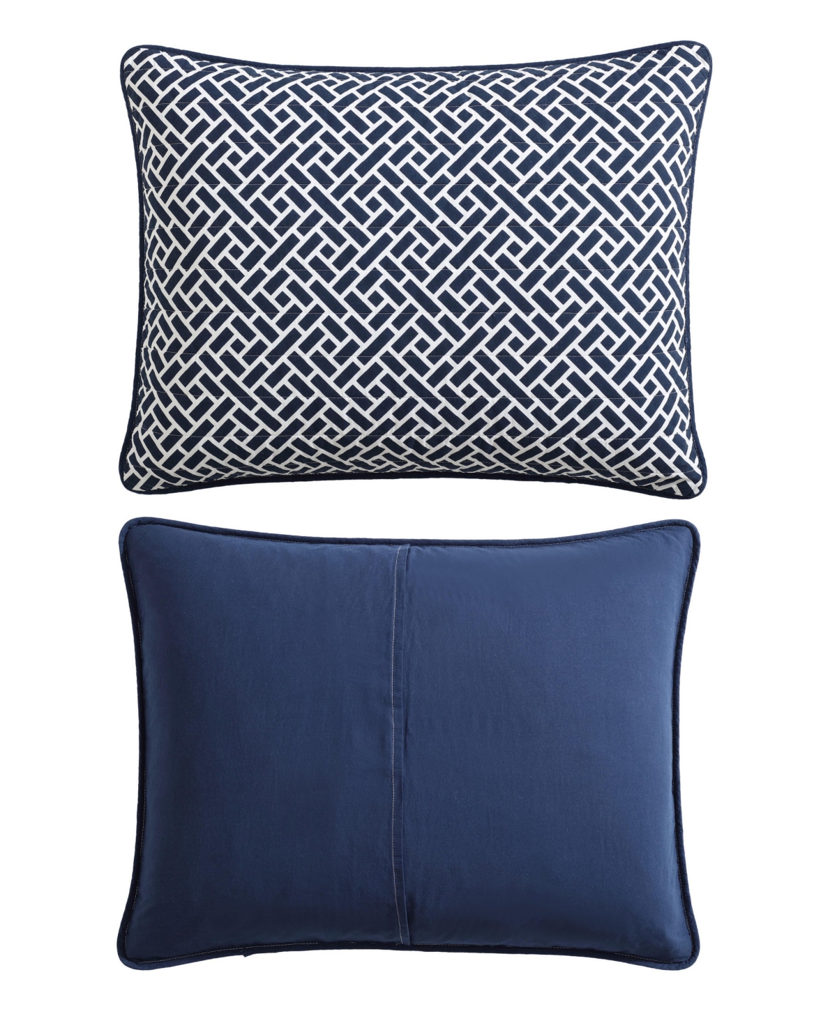 Nautica Lockridge Reversible 3-pc. Quilt Set, King In Navy,white